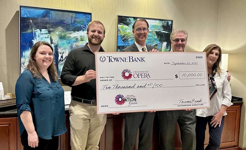 TowneBank Named Presenting Sponsor for Greensboro Opera’s First Annual Ovation Gala