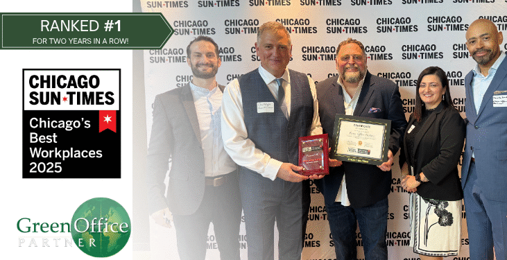 Green Office Partner Secures the #1 Spot on Chicago Sun-Times' Best Workplace List Two Years Running - FirstPublisher.org