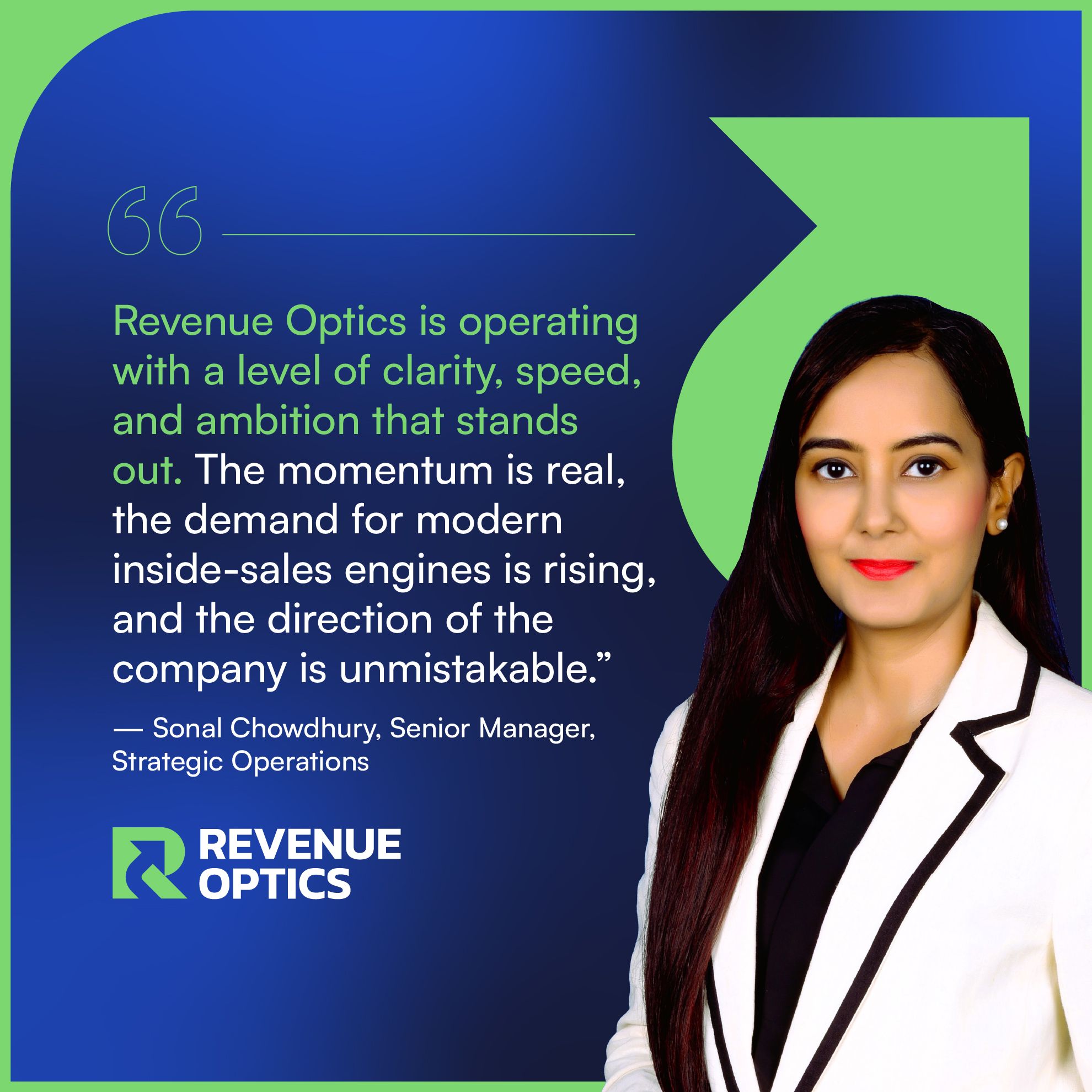 Revenue Optics Announces the Appointment of Sonal Chowdhury as Senior Manager – Strategic Operations - FirstPublisher.org