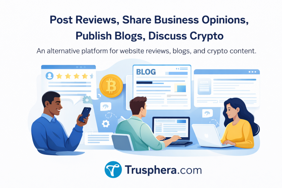 Trusphera Launches an Alternative Platform for Online Reviews, Business Blogs, and Crypto Content - FirstPublisher.org