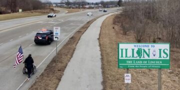 Noah Coughlan enters Illinois 44 States Complete with 6 States Remaining on Historic Run For America - FirstPublisher.org