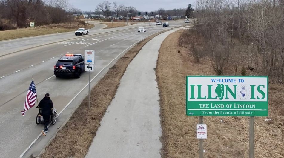 Noah Coughlan enters Illinois 44 States Complete with 6 States Remaining on Historic Run For America - FirstPublisher.org
