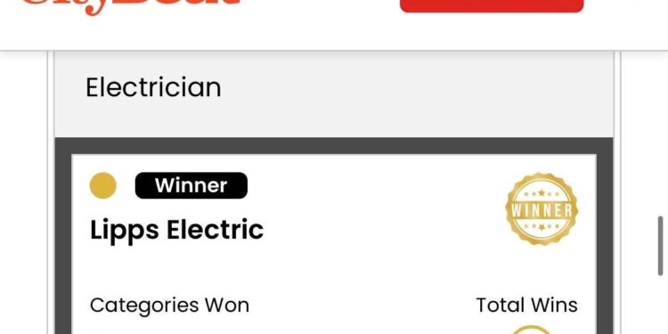 Lipps Electric Named Best Electrician in Cincinnati in CityBeat's Best of 2026 Awards - FirstPublisher.org