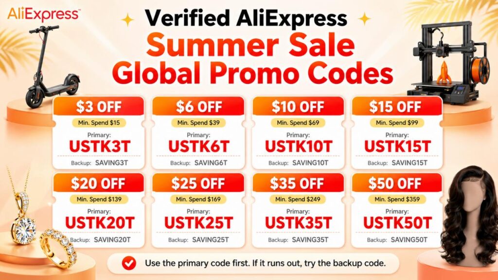 AliExpress Promo Codes June 2026 Summer Sale Coupons Before Amazon Prime Day