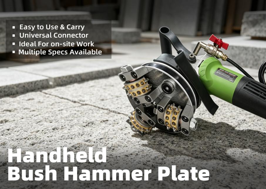 Exquisite craftsmanship builds robust quality! Boreway Machinery Bush Hammer Tools drive the industrial upgrading of stone floor processing