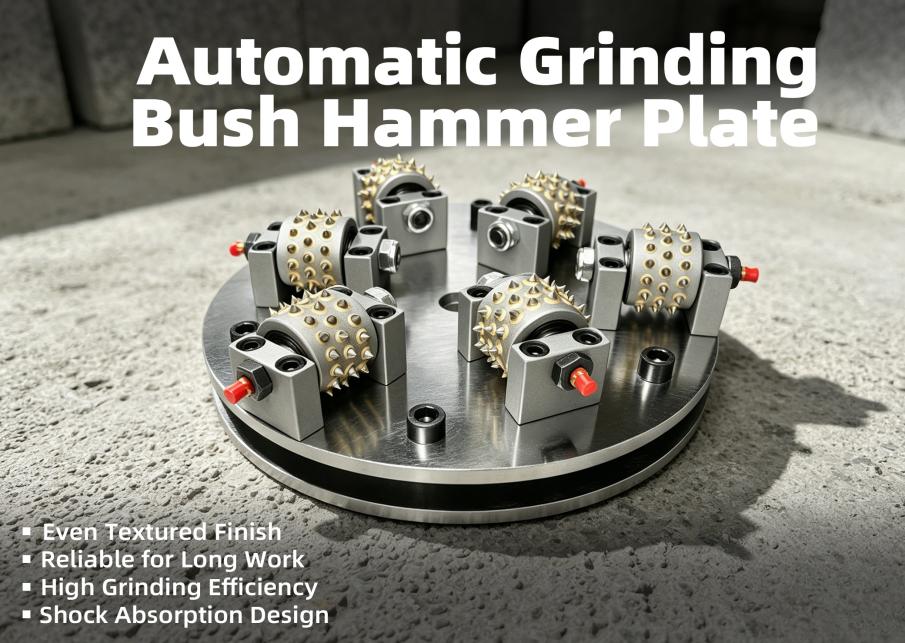 Exquisite craftsmanship builds robust quality! Boreway Machinery Bush Hammer Tools drive the industrial upgrading of stone floor processing