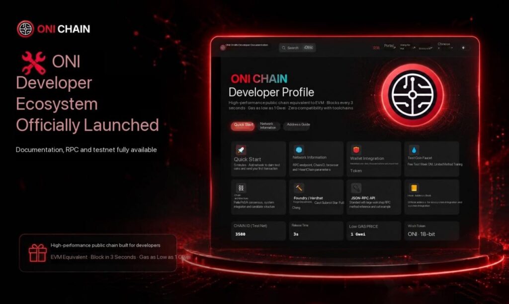 ONI Chain From a “Faster Public Chain” to “Fourth-Generation Mainnet Infrastructure”